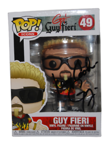 GUY FIERI SIGNED (DINERS DRIVE-INS & DIVES) FUNKO POP #49 BECKETT BAS BF87185 COLLECTIBLE MEMORABILIA