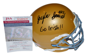 JAYLEN SNEED SIGNED (NOTRE DAME FIGHTING IRISH) SCHUTT GO IRISH MINI HELMET JSA COLLECTIBLE MEMORABILIA
