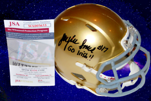 JAYLEN SNEED SIGNED (NOTRE DAME FIGHTING IRISH) SPEED GO IRISH! MINI HELMET JSA COLLECTIBLE MEMORABILIA