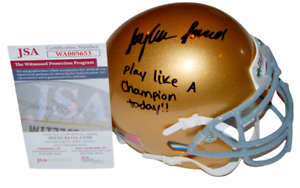 JAYLEN SNEED SIGNED (NOTRE DAME FIGHTING IRISH) SCHUTT PLACT MINI HELMET JSA COLLECTIBLE MEMORABILIA