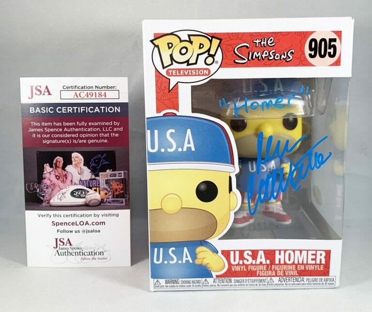DAN CASTELLANETA SIGNED FUNKO POP JSA USA HOMER SIMPSONS COA COLLECTIBLE MEMORABILIA