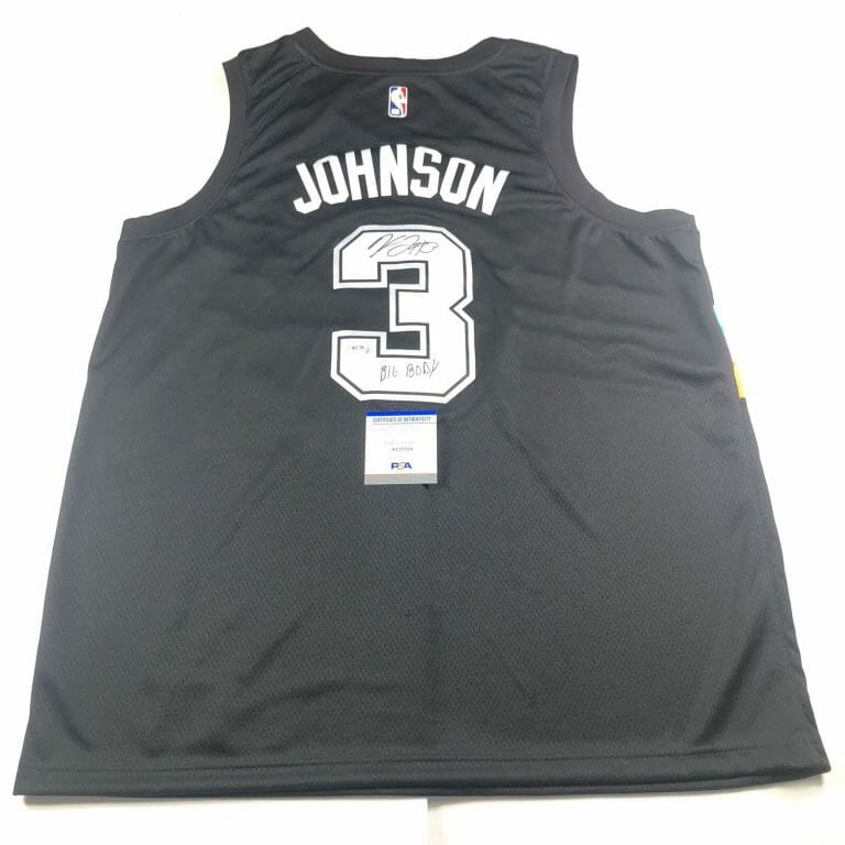KELDON JOHNSON SIGNED JERSEY PSA/DNA SAN ANTONIO SPURS AUTOGRAPHED COLLECTIBLE MEMORABILIA