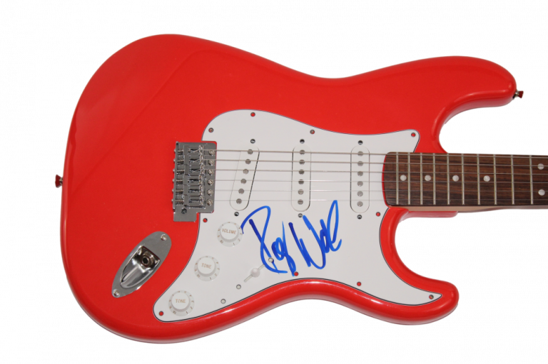 ROGER WATERS SIGNED AUTOGRAPH RED FENDER ELECTRIC GUITAR PINK FLOYD THE WALL JSA COLLECTIBLE MEMORABILIA