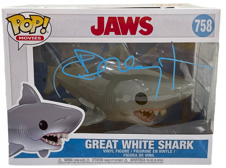 RICHARD DREYFUSS JAWS SHARK SIGNED 758 FUNKO FIGURE AUTOGRAPH PROOF BECKETT 7 COLLECTIBLE MEMORABILIA