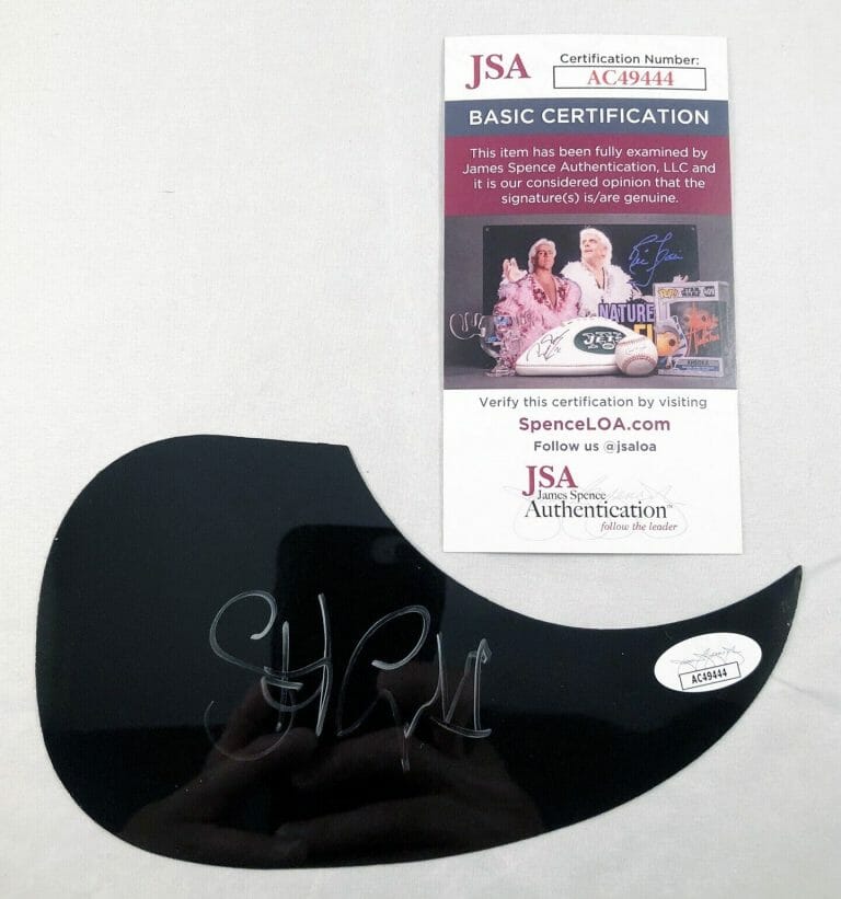STEWART COPELAND SIGNED ACOUSTIC PICKGUARD JSA 1 THE POLICE COA COLLECTIBLE MEMORABILIA