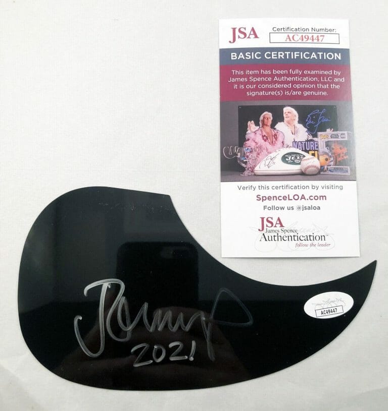 JOHN MELLENCAMP SIGNED ACOUSTIC PICKGUARD JSA COA COLLECTIBLE MEMORABILIA