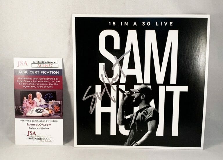 SAM HUNT SIGNED VINYL LP ALBUM JSA 15 IN A 30 COA COLLECTIBLE MEMORABILIA