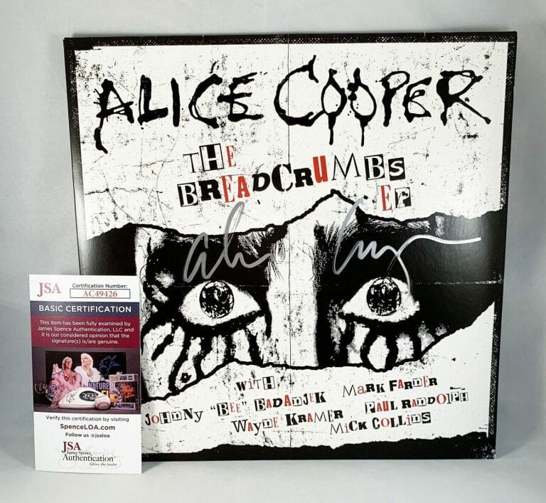 ALICE COOPER SIGNED VINYL LP ALBUM THE BREADCRUMBS JSA COA COLLECTIBLE MEMORABILIA