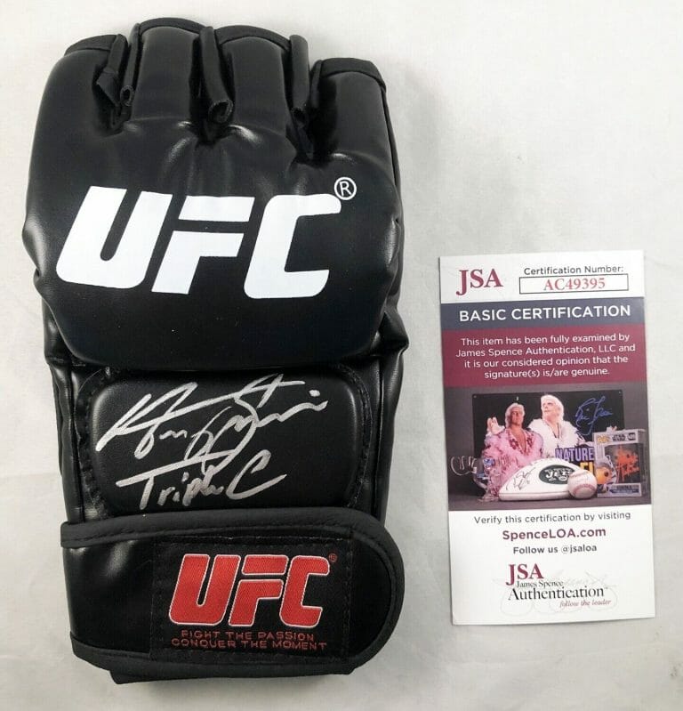 HENRY CEJUDO SIGNED UFC MMA GLOVE TRIPLE C JSA 4 COA COLLECTIBLE MEMORABILIA