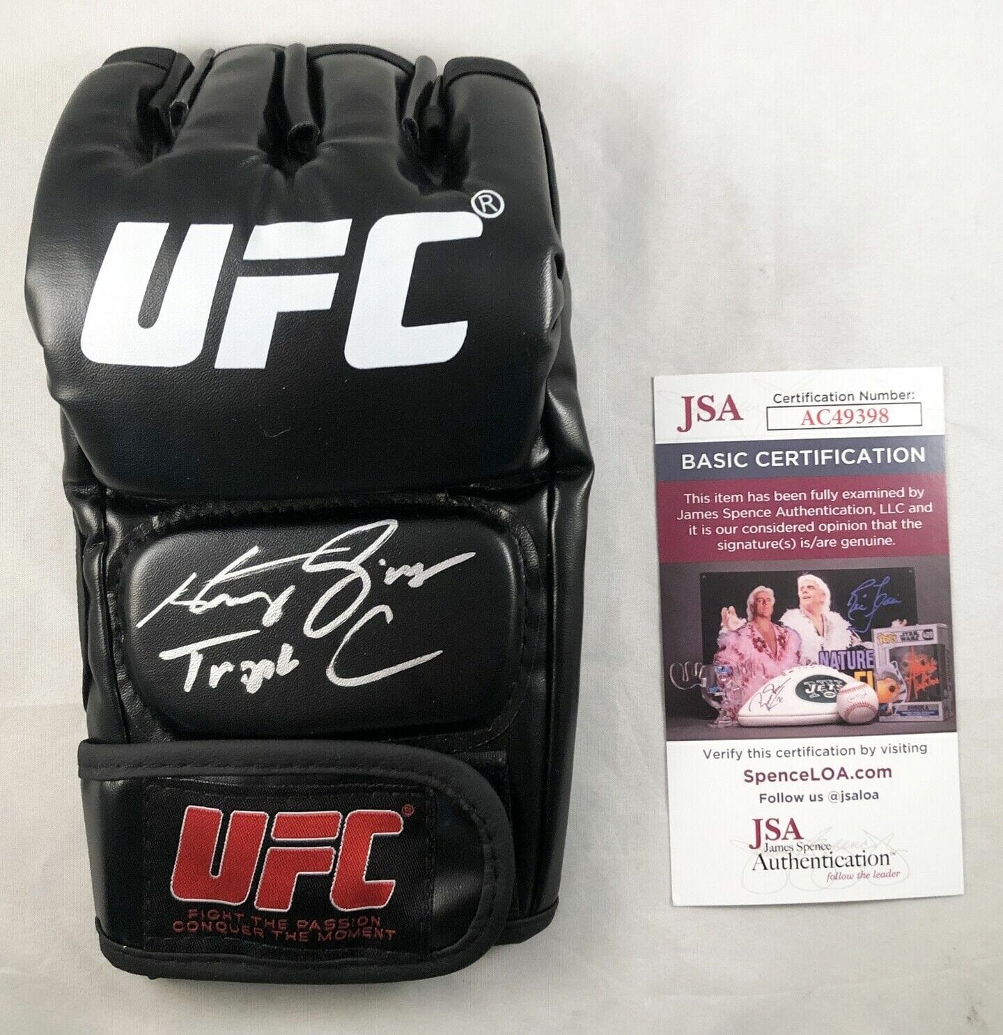 Borz Chimaev Black Glove Khamzat Chimaev Signed UFC Black Glove