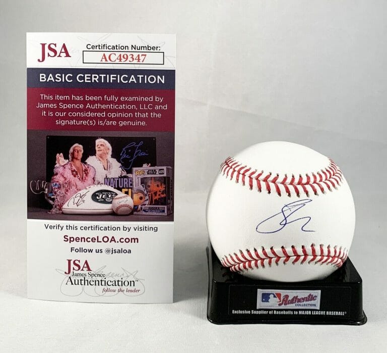 LINDSEY VONN SIGNED AUTHENTIC MLB BASEBALL JSA COA COLLECTIBLE MEMORABILIA