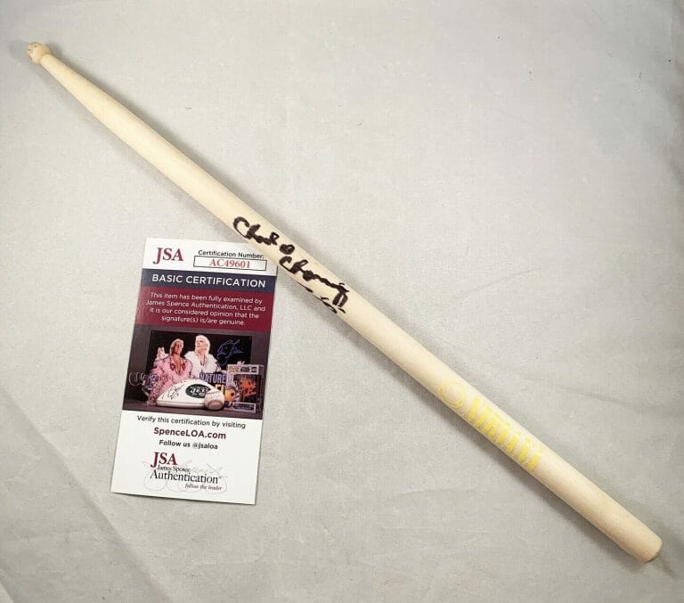 CHAD CHANNING SIGNED DRUMSTICK NIRVANA JSA 3 COA COLLECTIBLE MEMORABILIA
