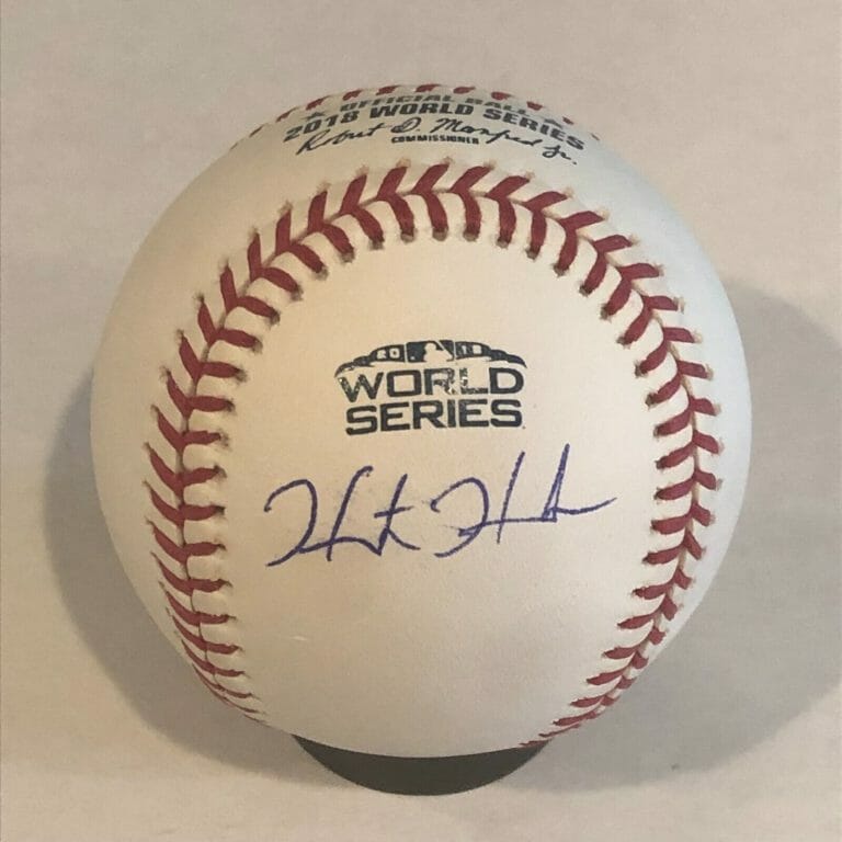 HEATH HEMBREE SIGNED OFFICIAL 2018 WORLD SERIES BASEBALL BECKETT AUTH. (BAS) COLLECTIBLE MEMORABILIA