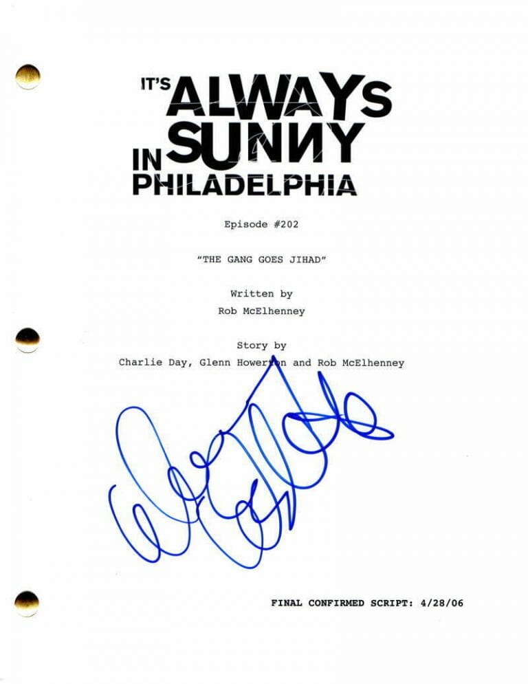 DANNY DEVITO SIGNED AUTOGRAPH IT’S ALWAYS SUNNY IN PHILADELPHIA FULL SCRIPT RARE COLLECTIBLE MEMORABILIA