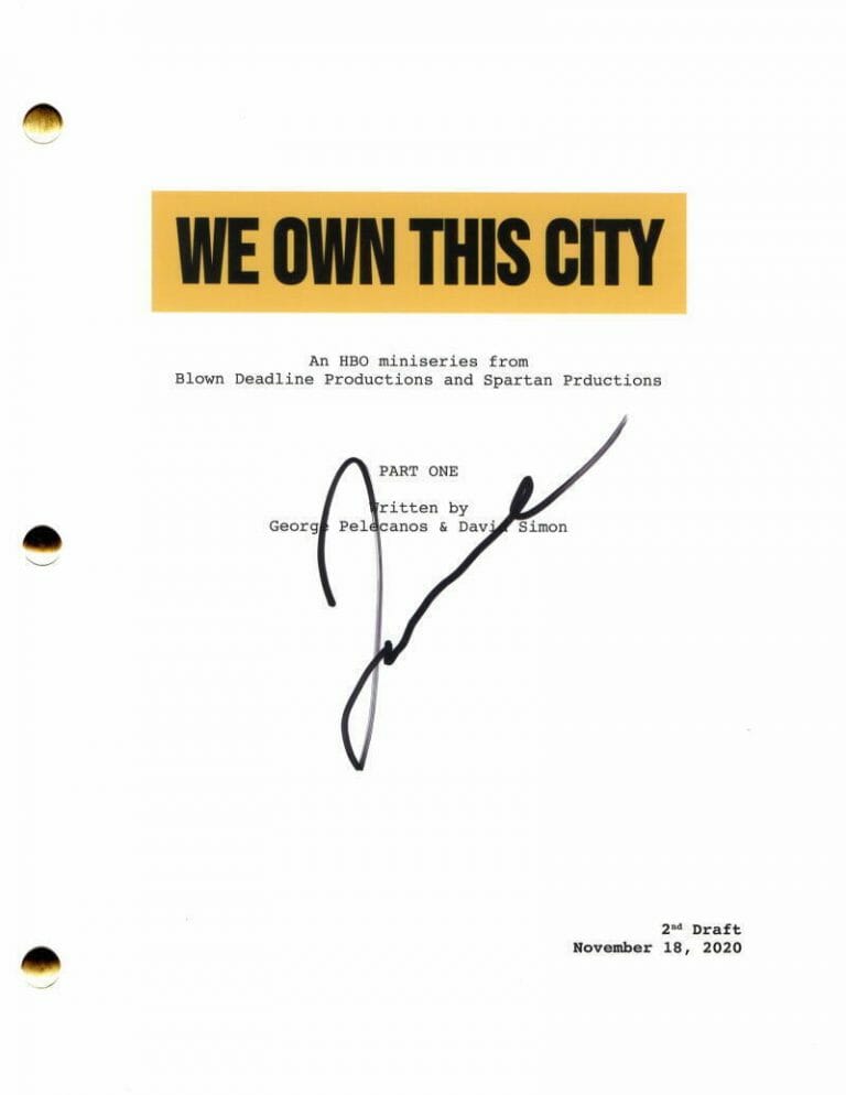 JAMIE HECTOR SIGNED AUTOGRAPH WE OWN THIS CITY FULL PILOT SCRIPT – THE WIRE RARE COLLECTIBLE MEMORABILIA