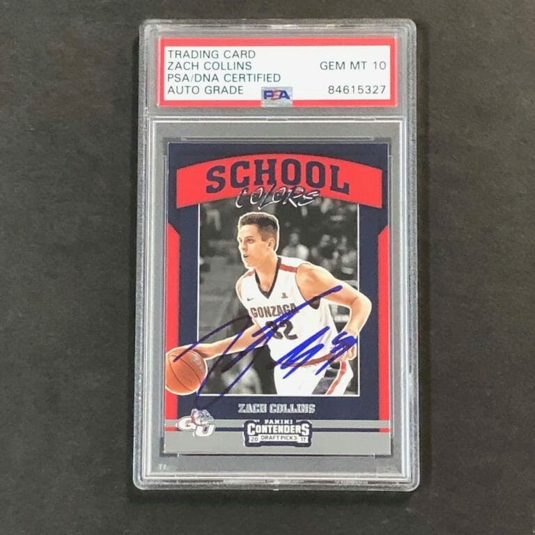 2017-18 CONTENDERS DRAFT PICKS SCHOOL COLORS #11 ZACH COLLINS SIGNED CARD AUTO 1 COLLECTIBLE MEMORABILIA