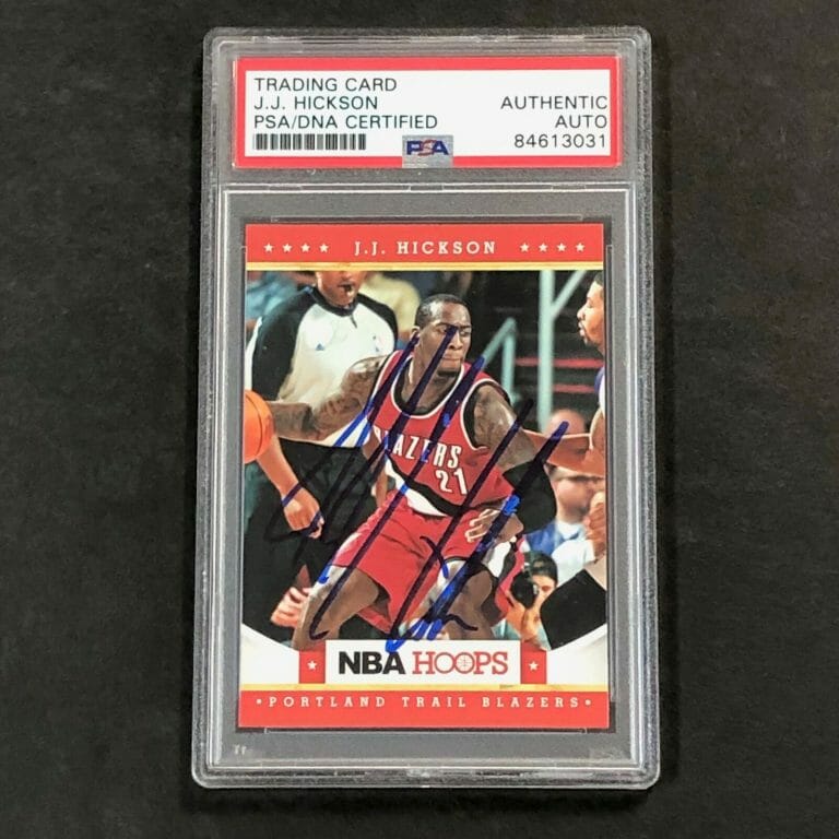 2012-13 NBA HOOPS #128 J.J. HICKSON SIGNED CARD AUTO PSA SLABBED TRAIL BLAZERS COLLECTIBLE MEMORABILIA