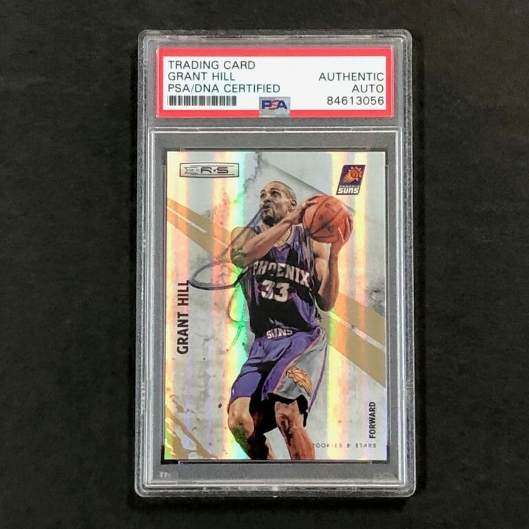 2010-11 ROOKIES & STARS #97 GRANT HILL SIGNED CARD AUTO PSA SLABBED SUNS COLLECTIBLE MEMORABILIA