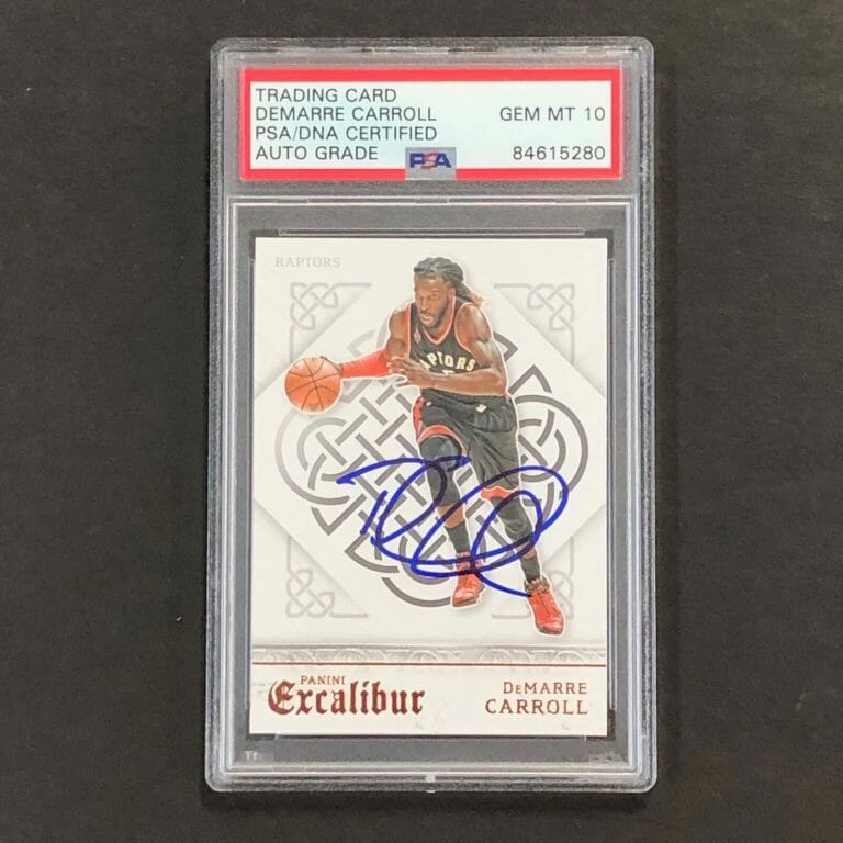 2015-16 PANINI EXCALIBUR #4 DEMARRE CARROLL SIGNED CARD AUTO 10 PSA SLABBED RAPT COLLECTIBLE MEMORABILIA