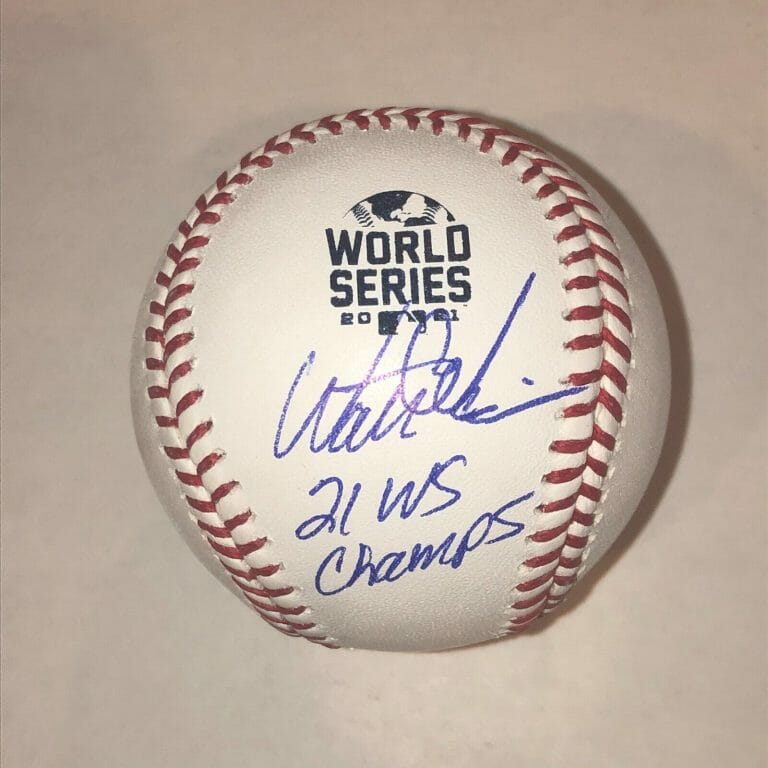 WALT WEISS SIGNED OFFICIAL 2021 WORLD SERIES BASEBALL BECKETT (BAS) W/ INSCRIP COLLECTIBLE MEMORABILIA