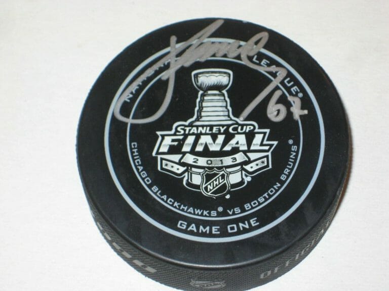 MICHAEL FROLIK (HAWKS) SIGNED OFFICIAL 2013 STANLEY CUP GAME 1 PUCK W/ COA COLLECTIBLE MEMORABILIA