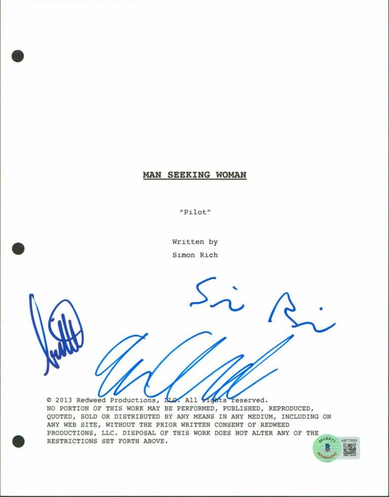 MAN SEEKING WOMAN (3) LOWER, ANDRE & RICH SIGNED SCRIPT COVER BAS #AB77609 COLLECTIBLE MEMORABILIA