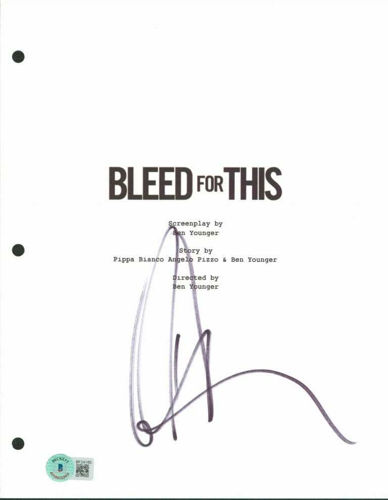 AARON ECKHART AUTHENTIC SIGNED 8.5×11 BLEED FOR THIS SCRIPT COVER BAS #BF24180 COLLECTIBLE MEMORABILIA