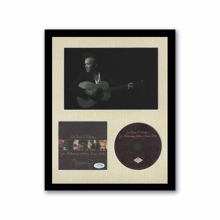JOHN MELLENCAMP “SAD CLOWNS & HILLBILLIES” SIGNED FRAMED 11×14 CD DISPLAY ACOA COLLECTIBLE MEMORABILIA