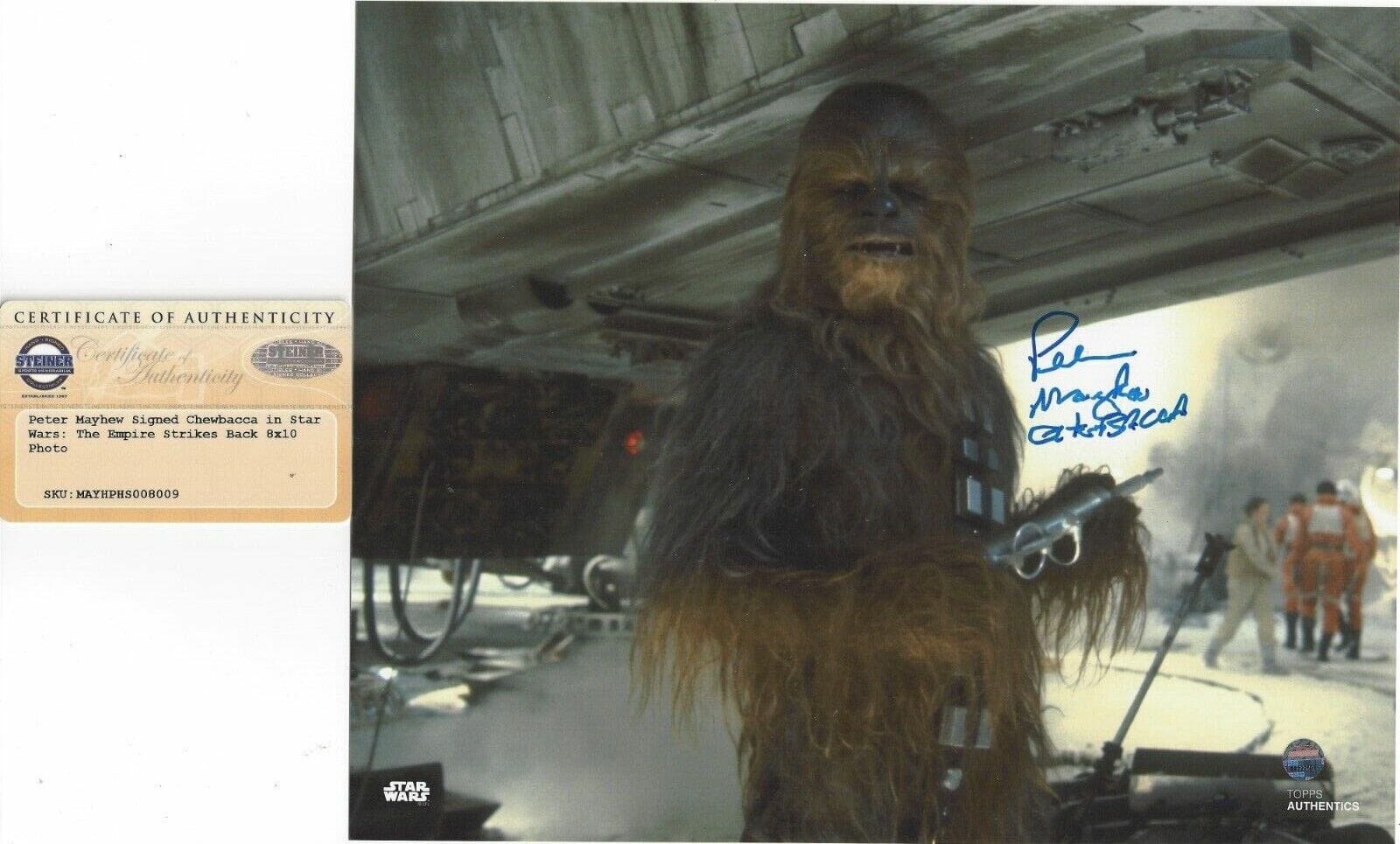 Peter Mayhew Chewbacca Star Wars Signed Autographed 8x10 Photo 