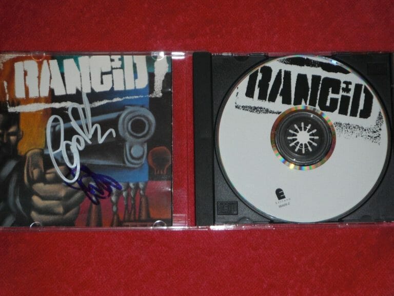 RANCID SIGNED CD COVER LARS & TIM COLLECTIBLE MEMORABILIA