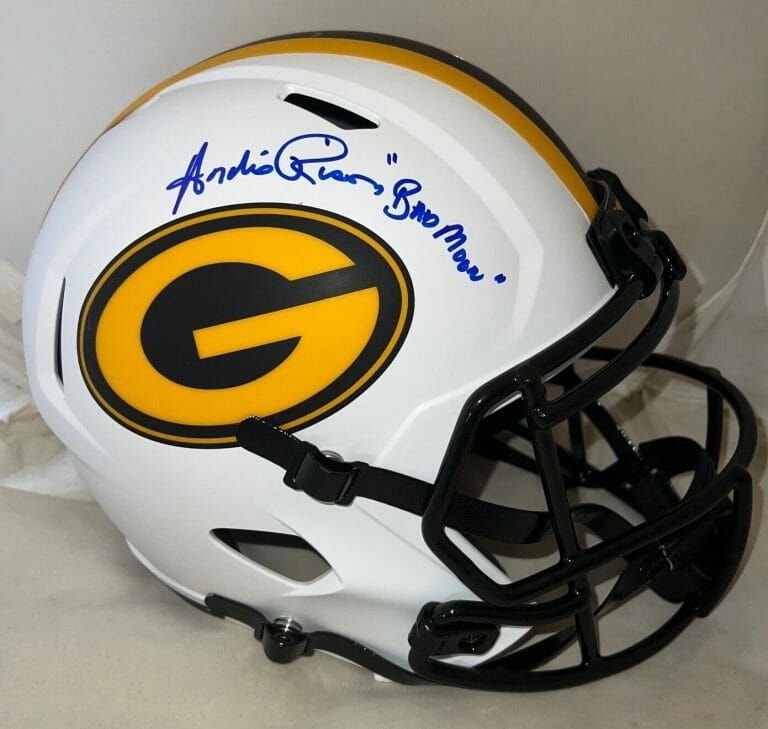 ANDRE RISON SIGNED GREEN BAY PACKERS LUNAR ECLIPSE F/S HELMET W/ BAD MOON JSA COLLECTIBLE MEMORABILIA