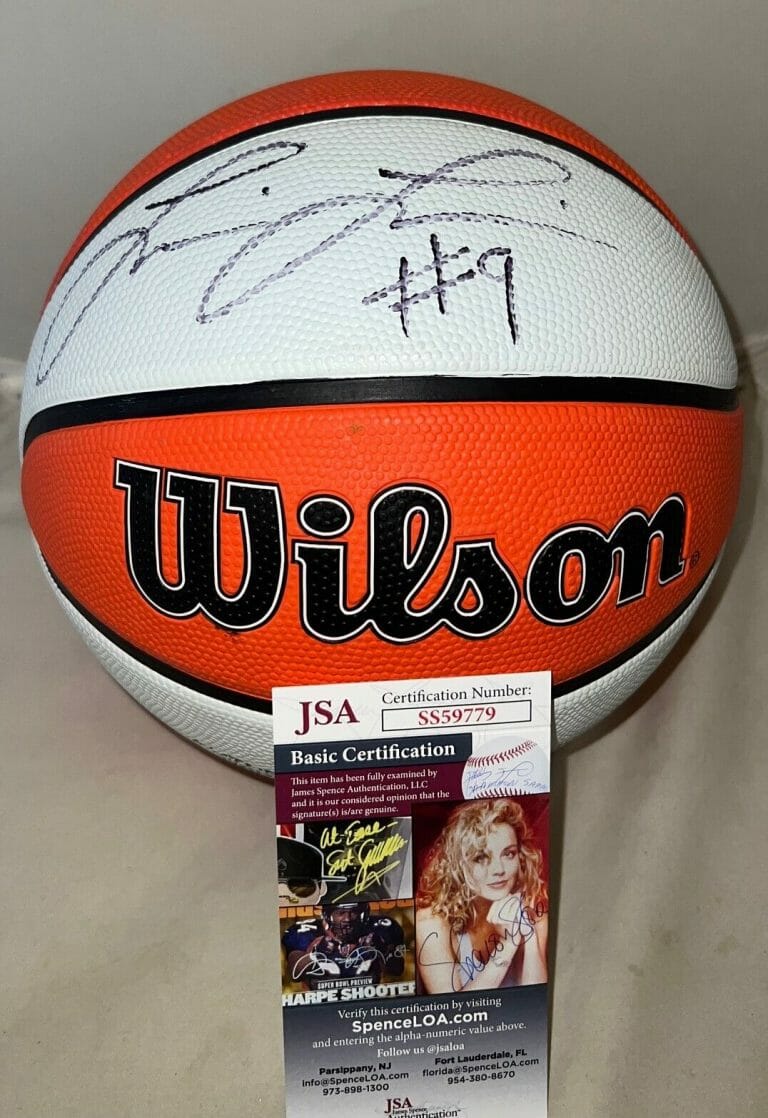 LISA LESLIE LOS ANGELES SPARKS SIGNED WNBA BASKETBALL BALL AUTOGRAPHED JSA COLLECTIBLE MEMORABILIA