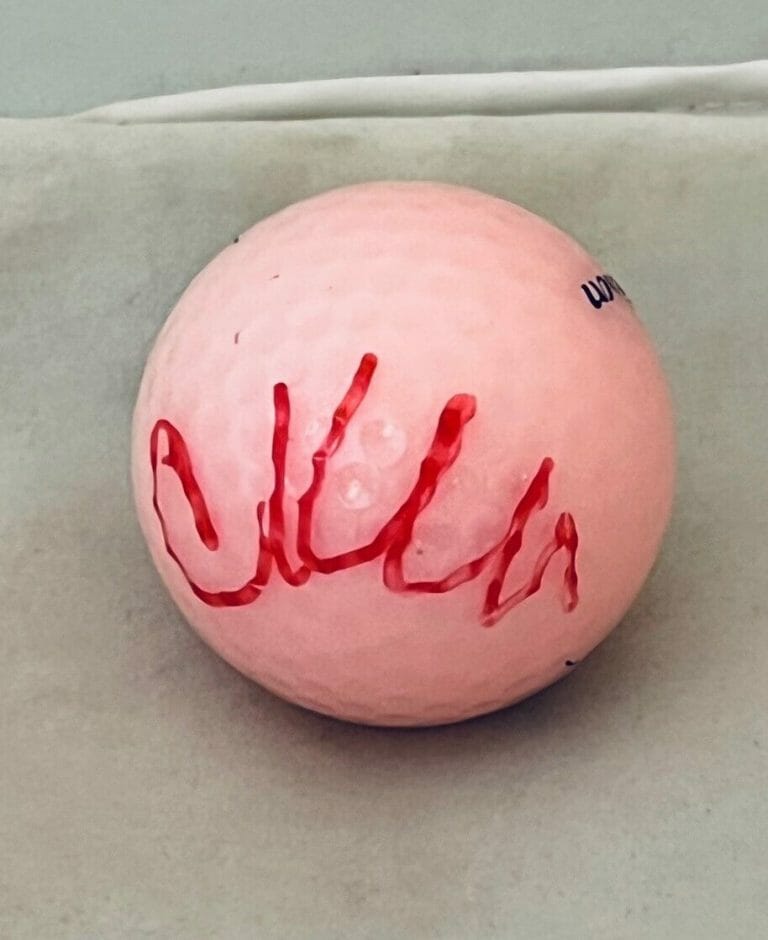 CRISTIE KERR SIGNED PINK WILSON HOPE GOLF BALL AUTOGRAPHED LPGA USA COLLECTIBLE MEMORABILIA