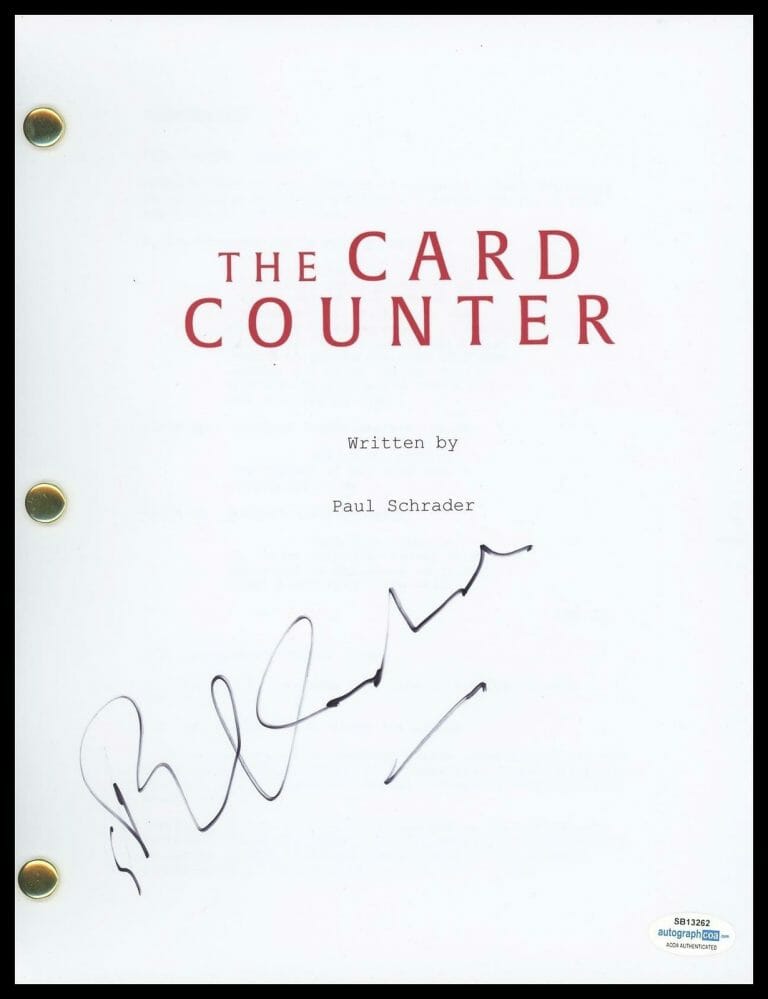 PAUL SCHRADER “THE CARD COUNTER” AUTOGRAPH SIGNED FULL SCRIPT SCREENPLAY ACOA COLLECTIBLE MEMORABILIA