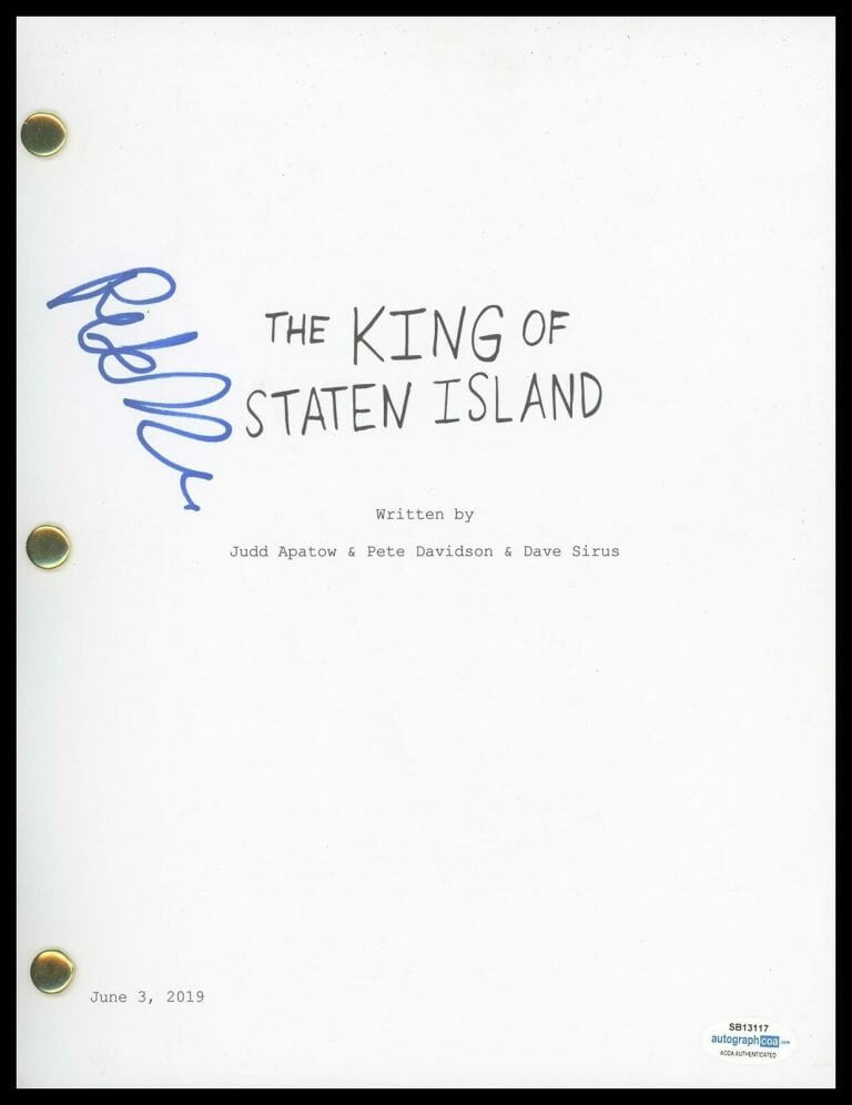 PETE DAVIDSON “THE KING OF STATEN ISLAND” AUTOGRAPH SIGNED SCRIPT SCREENPLAY COLLECTIBLE MEMORABILIA