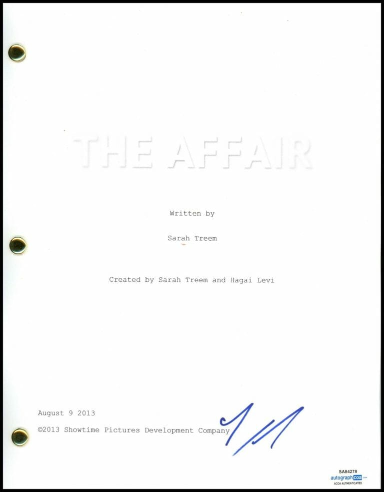 HAGAI LEVI “THE AFFAIR” CREATOR AUTOGRAPH SIGNED FULL COMPLETE PILOT SCRIPT ACOA COLLECTIBLE MEMORABILIA