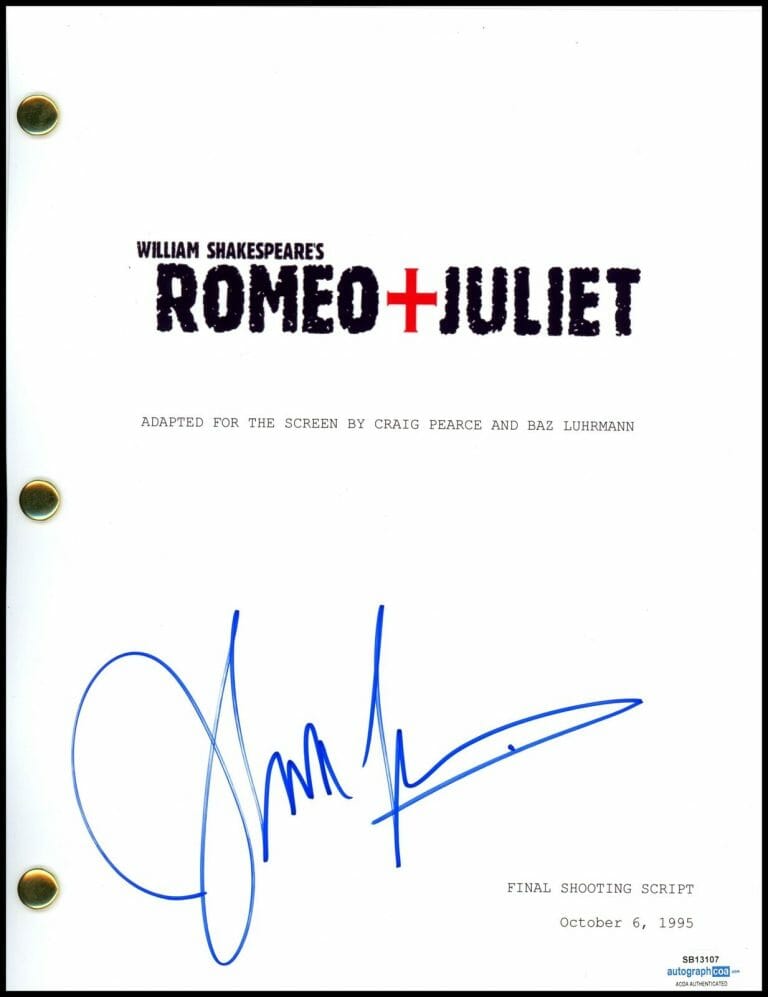 JOHN LEGUIZAMO “ROMEO + JULIET” AUTOGRAPH SIGNED COMPLETE SCRIPT SCREENPLAY ACOA COLLECTIBLE MEMORABILIA