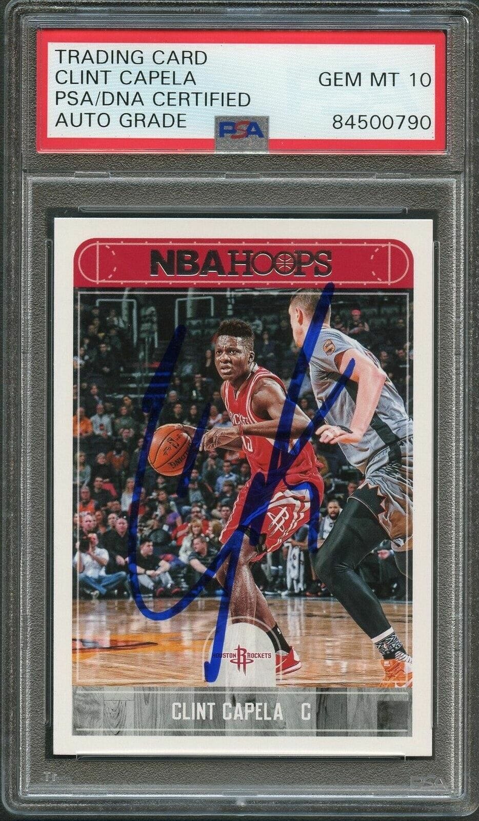 Nba Hoops Clint Capela Signed Card Auto Psa Dna Slabbed