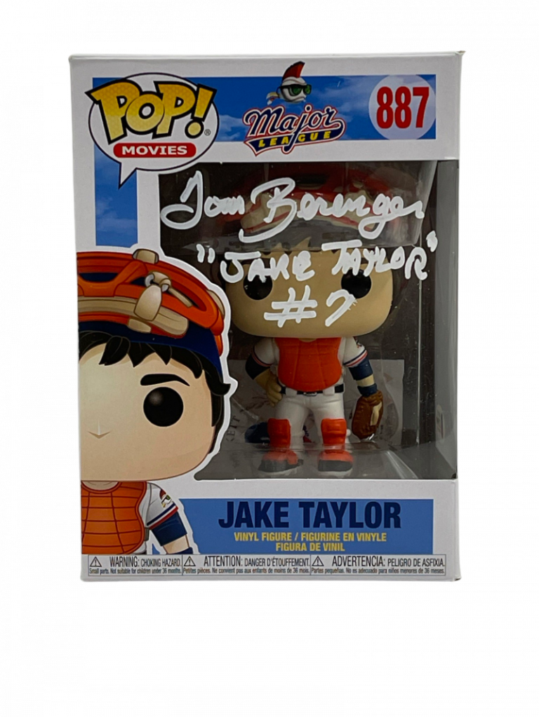 TOM BERENGER SIGNED JAKE TAYLOR MAJOR LEAGUE POP FUNKO FIGURE AUTO BECKETT 35 COLLECTIBLE MEMORABILIA