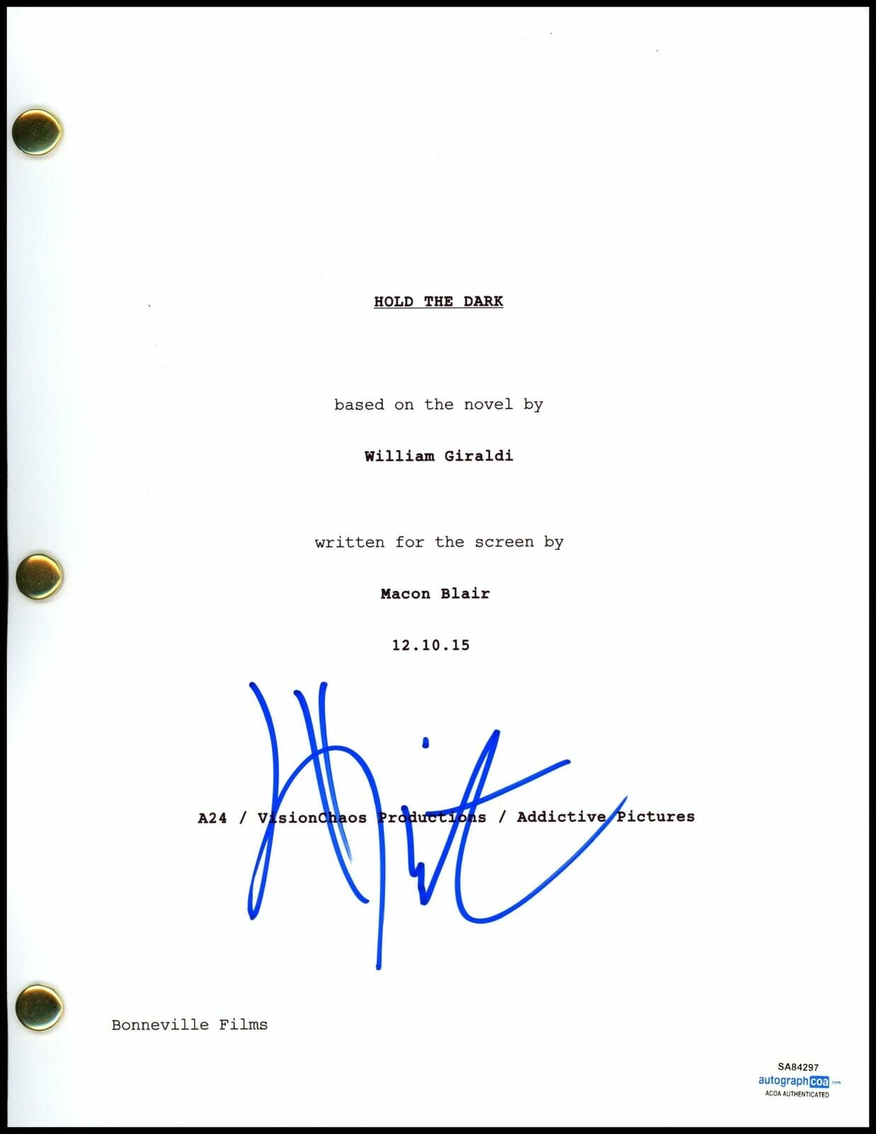 Autographed Halloween Script Nick Castle popular signed AutographCOA included