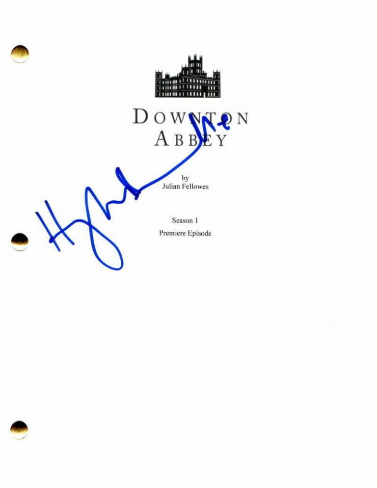 HUGH BONNEVILLE SIGNED AUTOGRAPH DOWNTON ABBEY FULL PILOT SCRIPT ROBERT CRAWLEY COLLECTIBLE MEMORABILIA