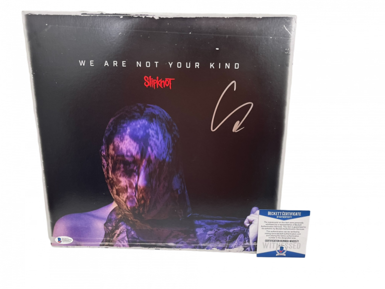 COREY TAYLOR SIGNED SLIPKNOT WE ARE NOT YOUR KIND VINYL LP ALBUM BECKETT WITNESS COLLECTIBLE MEMORABILIA