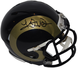 KURT WARNER SIGNED ST LOUIS RAMS THROWBACK MINI FOOTBALL HELMET BECKETT BF87293 COLLECTIBLE MEMORABILIA