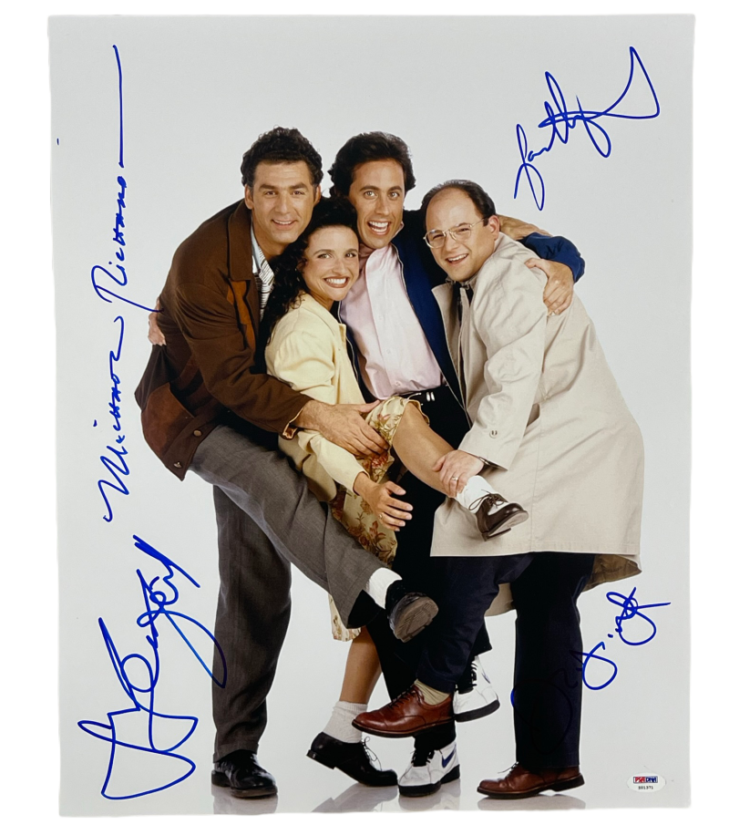 Seinfeld Cast Signed 16x20 Photo Jerry Seinfeld Richards Alexander Dreyfus Psa 3 Autographia 1730