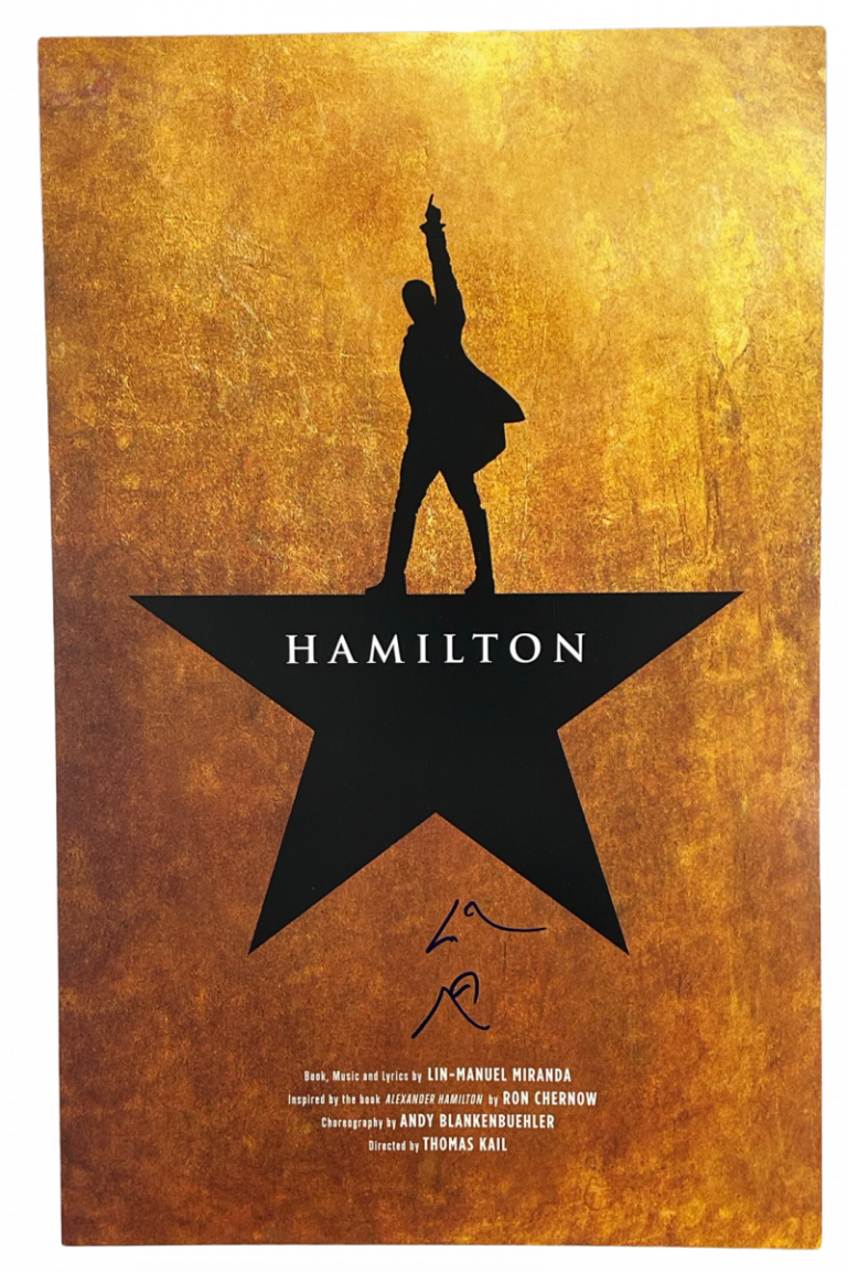 LIN MANUEL MIRANDA SIGNED HAMILTON WINDOWCARD AUTHENTIC AUTOGRAPH BECKETT COA COLLECTIBLE MEMORABILIA
