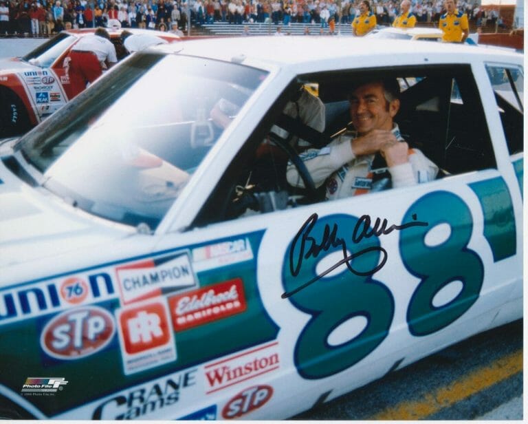 BOBBY ALLISON SIGNED AUTOGRAPHED NASCAR CARS HOF VINTAGE 8×10 W/ COA COLLECTIBLE MEMORABILIA