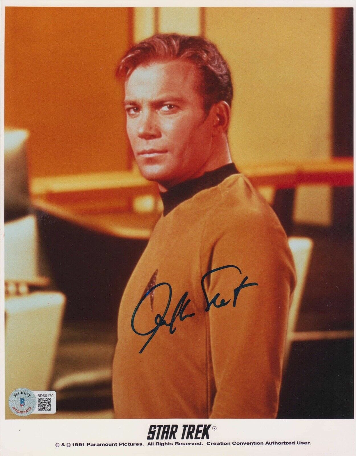 William Shatner Signed Star Trek Captain Kirk Autograph 8x10 Beckett 