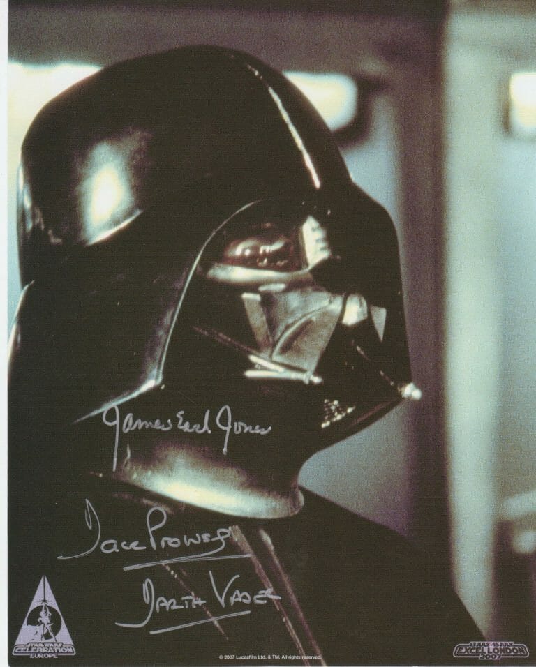JAMES EARL JONES & DAVE PROWSE STAR WARS SIGNED DARTH VADER 8×10 CELEBRATION 07 COLLECTIBLE MEMORABILIA