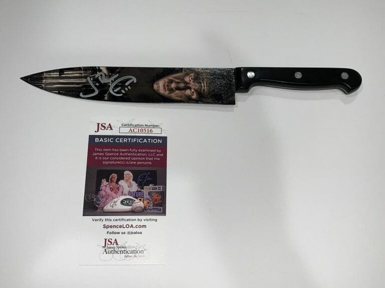 JON BERNTHAL SIGNED THE PUNISHER DISPLAY KNIFE WITH SKETCH PROOF JSA COA COLLECTIBLE MEMORABILIA