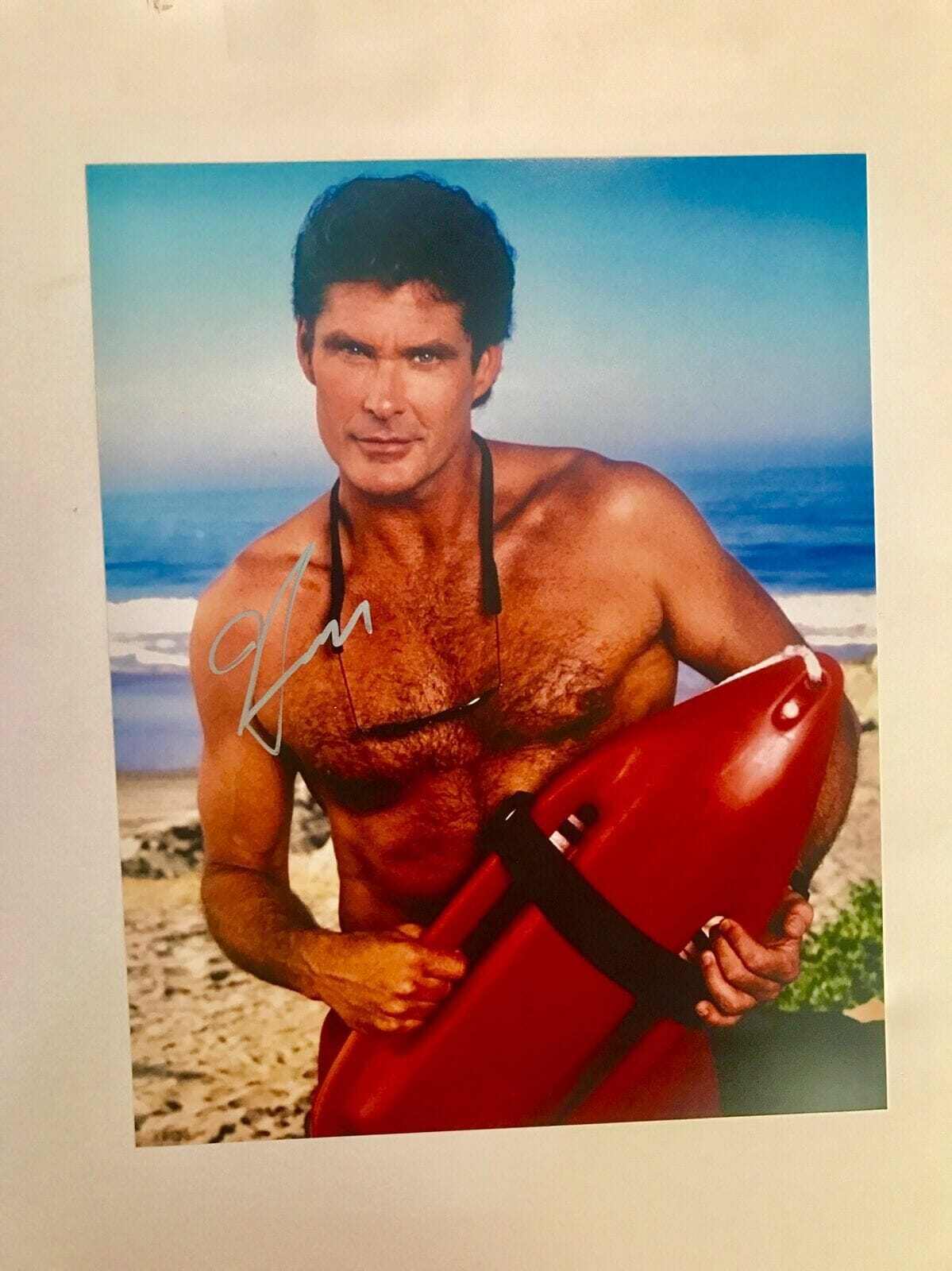 David Hasselhoff Hand Signed 8x10 Photo Knight Rider Baywatch Movie Coa Autographia 5454